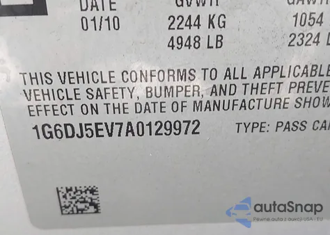 2010 Cadillac Cts Standard from USA, damaged, VIN 1G6DJ5EV7A0129972